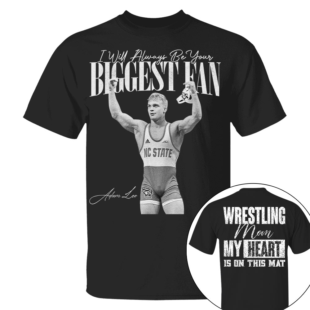My Heart Is On That Mat - Personalized Shirt For Wrestling Family NA04