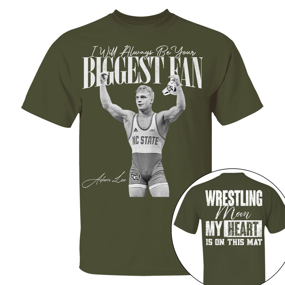 My Heart Is On That Mat - Personalized Shirt For Wrestling Family NA04