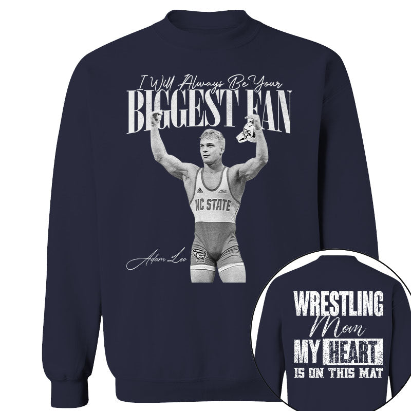My Heart Is On That Mat - Personalized Shirt For Wrestling Family NA04