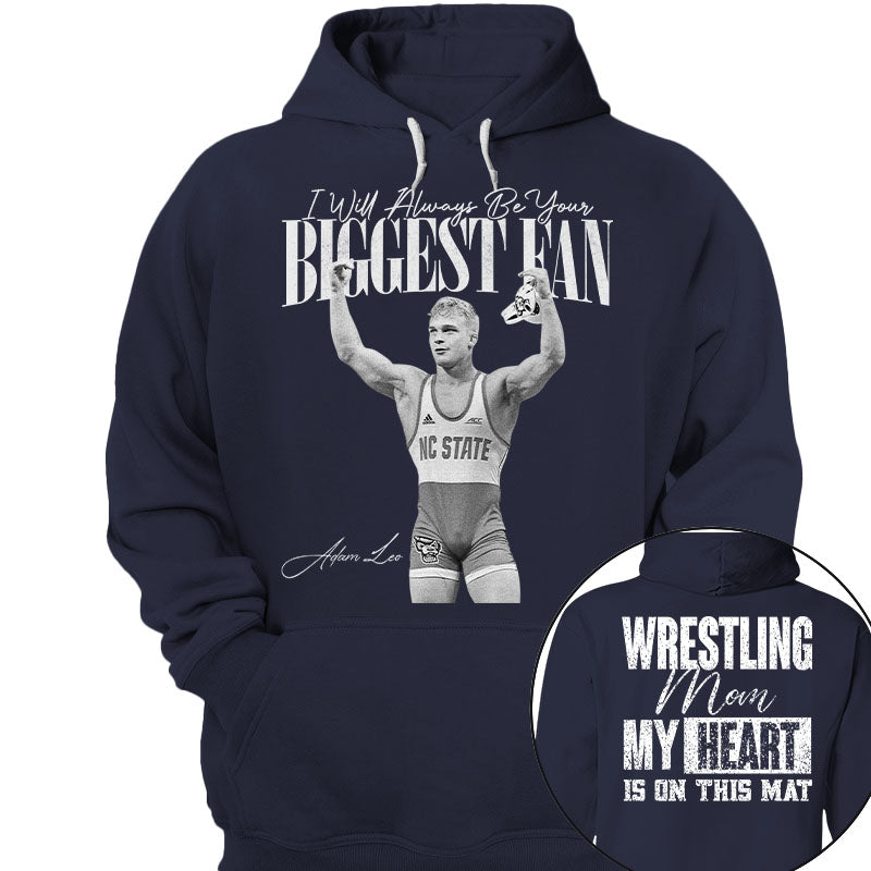 My Heart Is On That Mat - Personalized Shirt For Wrestling Family NA04