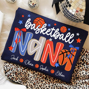Personalized Basketball Mama Shirt, Custom Basketball Sports Grandma Nickname Shirt