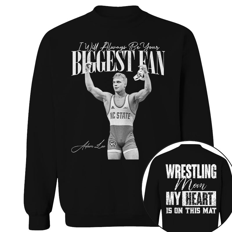 My Heart Is On That Mat - Personalized Shirt For Wrestling Family NA04