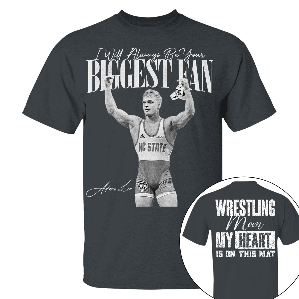 My Heart Is On That Mat - Personalized Shirt For Wrestling Family NA04