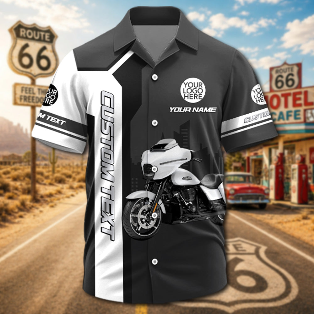 Grandpa’s Biker Gang - Personalized Upload Vechicle PhotoHawaiian Shirt - Personalized Gift For Dad, Grandpa, Biker A2110 Pt99
