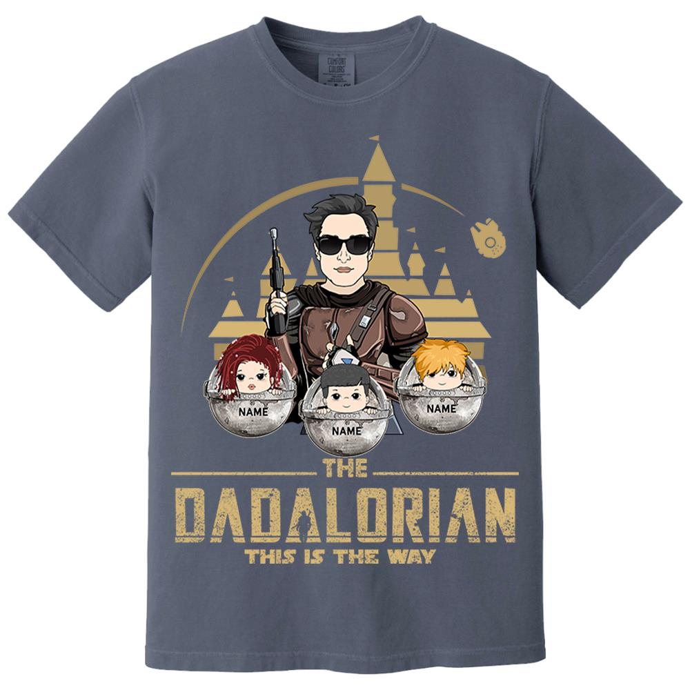 The Dadalorian This Is The Way Custom Shirt For Dad, Father Day Gifts for Dad Funny Dad Tshirt Cool Daddy Nh00