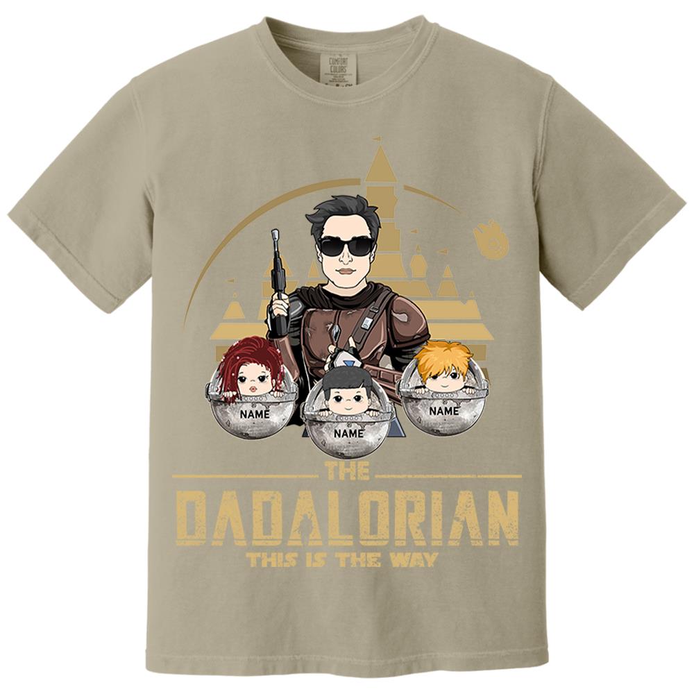The Dadalorian This Is The Way Custom Shirt For Dad, Father Day Gifts for Dad Funny Dad Tshirt Cool Daddy Nh00