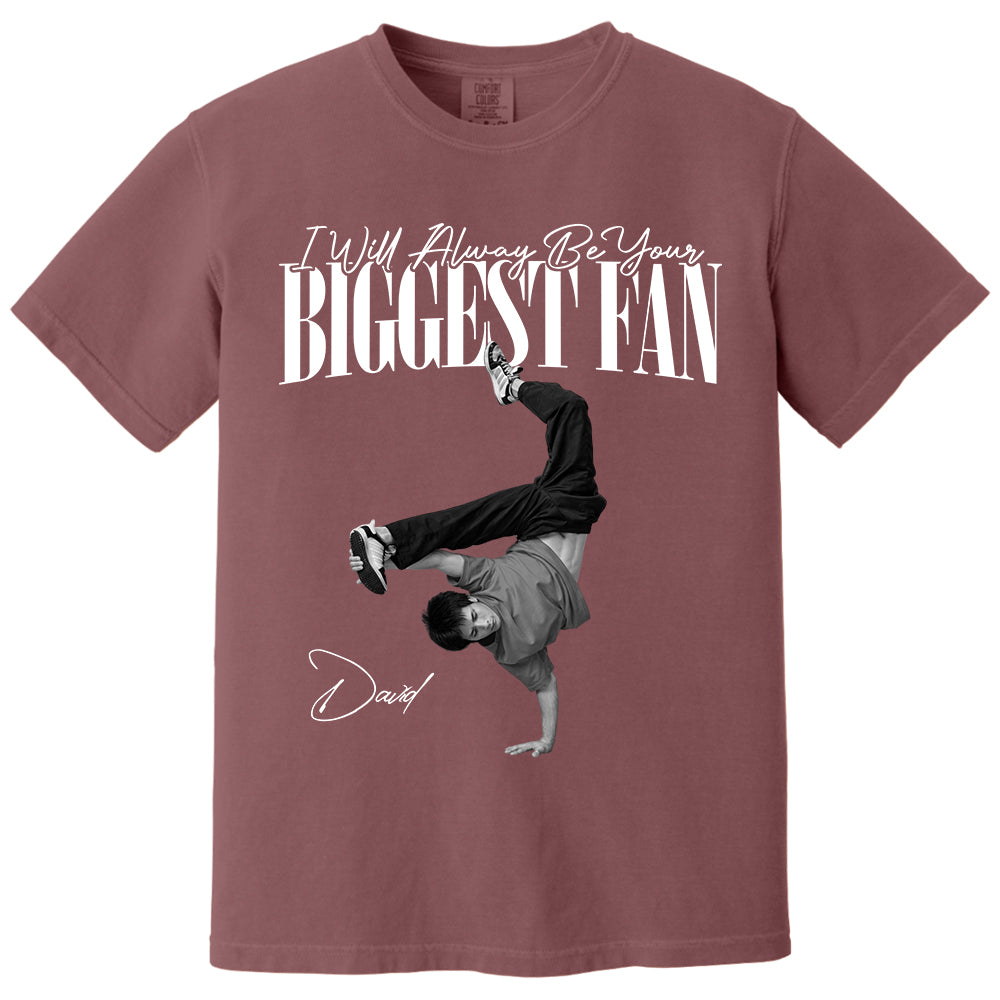 Personalized I'll Always Be Your Biggest Fan Washed Tee Retro Bootleg Shirt For Breakdance Lovers T1807
