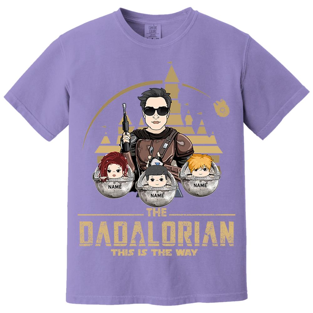 The Dadalorian This Is The Way Custom Shirt For Dad, Father Day Gifts for Dad Funny Dad Tshirt Cool Daddy Nh00
