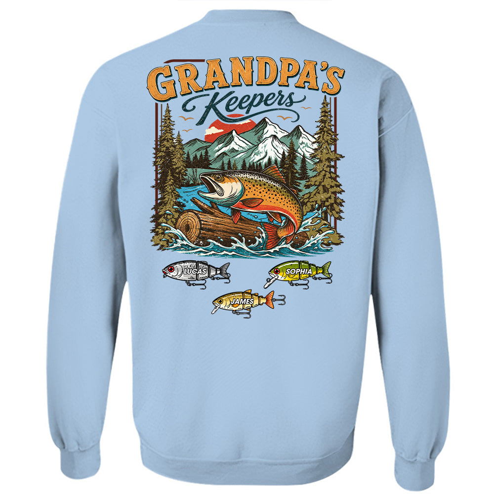 Grandpa’s Keepers T-Shirt – Personalized Fishing Grandpa Shirt Vr2 T24