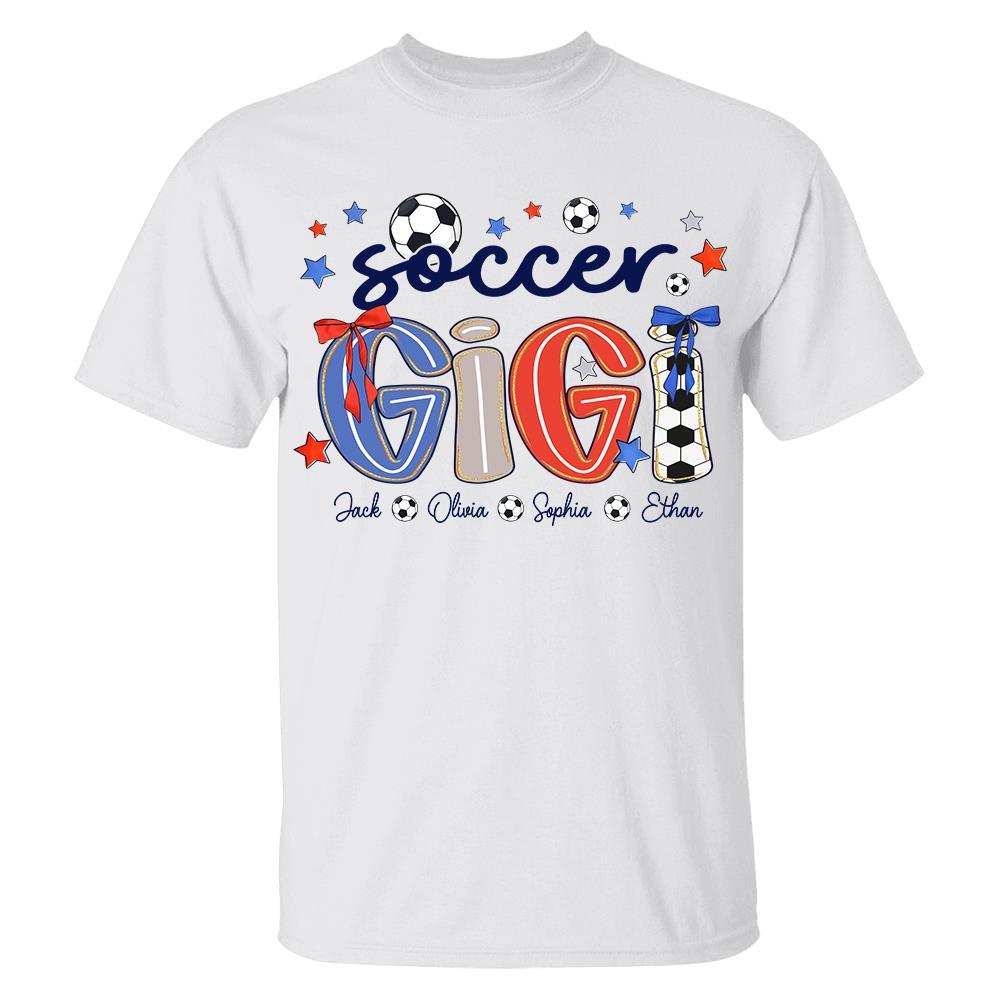Personalized Soccer Mama Shirt, Custom Soccer Sports Grandma Nickname Shirt