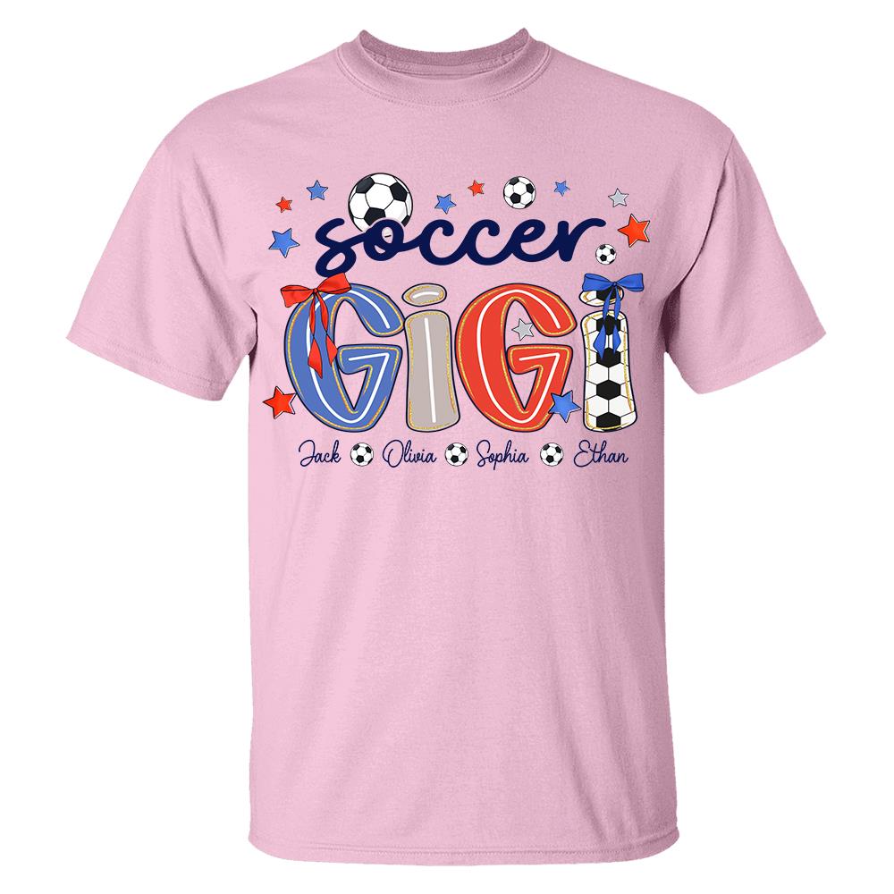 Personalized Soccer Mama Shirt, Custom Soccer Sports Grandma Nickname Shirt