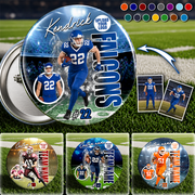 Custom Player Photo Pin Buttons Game Day Gift for Football Mom Dad Family  Accessories Gift K1702 MT2