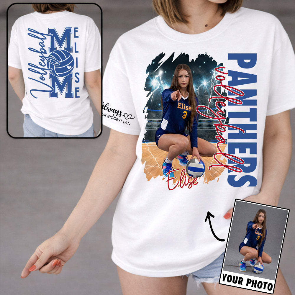 Custom Photo Volleyball Shirt, Personalized Volleyball Mom Shirt, Volleyball Hoodie, Volleyball Dad Sweatshirt T1807