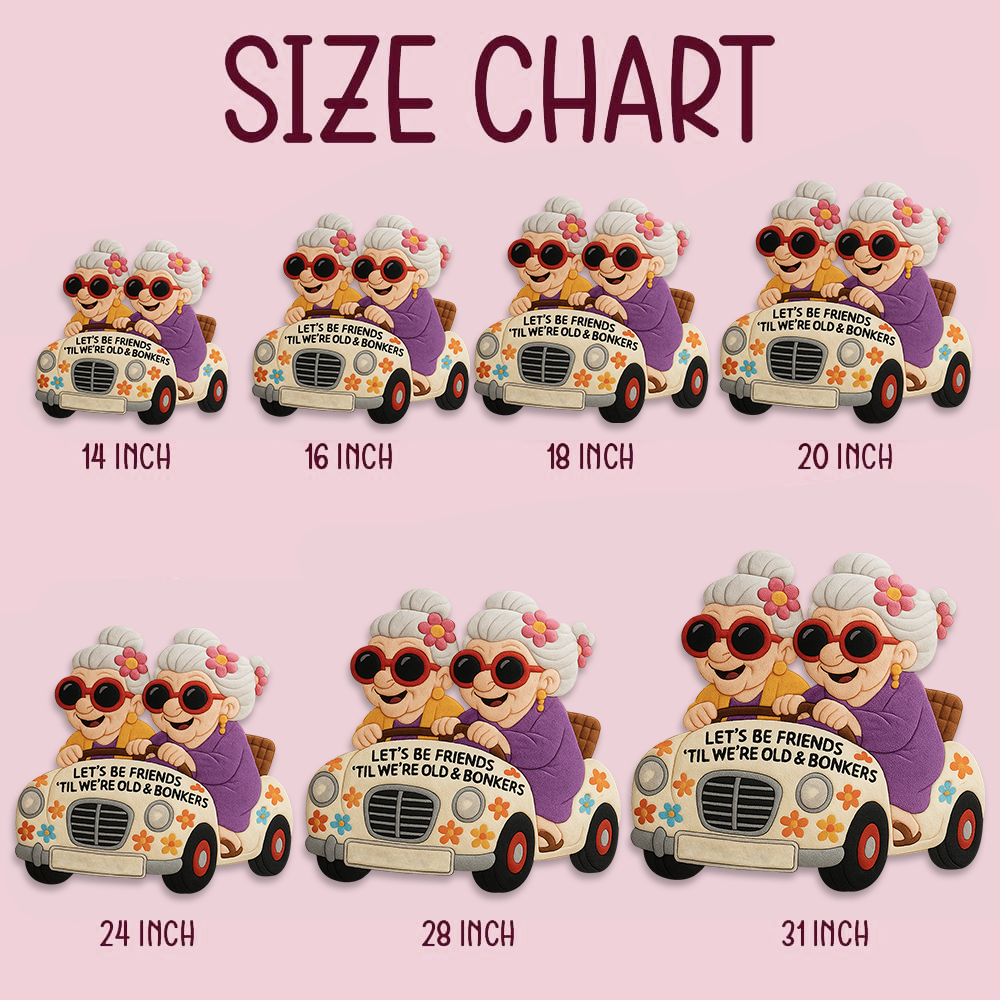 Let's Be Friends 'Til We're Old & Bonkers Personalized Besties Ugly Plush Pillow Li29