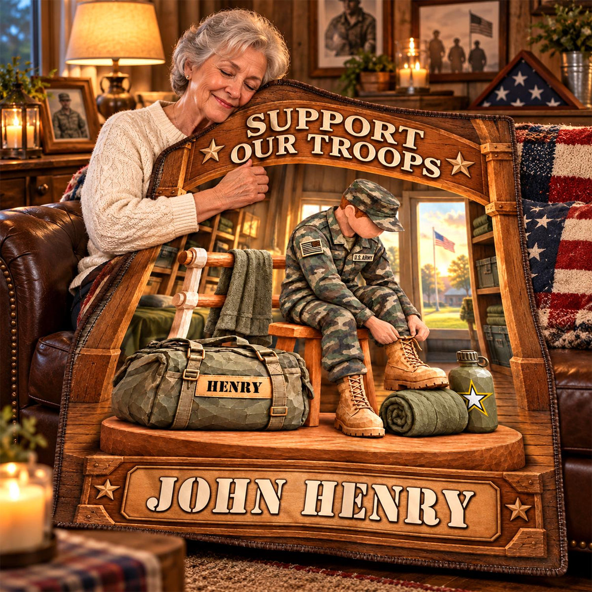 Personalized US Army Soldier Blanket – Proud to Serve, Custom Name Military Christmas Gift For Military Soldier C2408 Hv01 KL07
