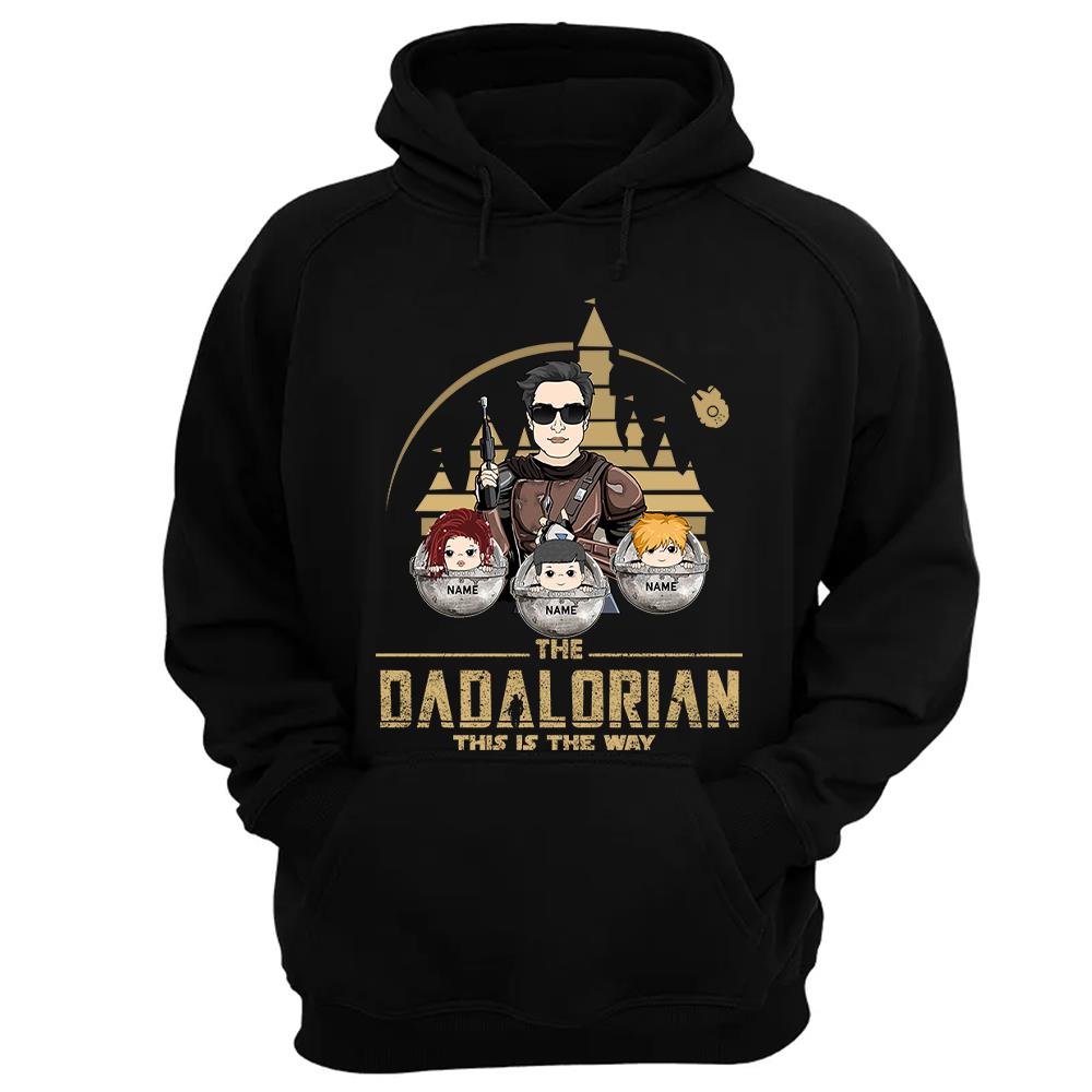 The Dadalorian This Is The Way Custom Shirt For Dad, Father Day Gifts for Dad Funny Dad Tshirt Cool Daddy Nh00