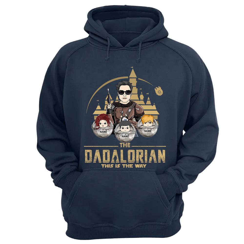 The Dadalorian This Is The Way Custom Shirt For Dad, Father Day Gifts for Dad Funny Dad Tshirt Cool Daddy Nh00