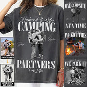 Camping Partners For Life - Vintage Shirt Custom Photos For Camping Couple Family NA04 Pt99