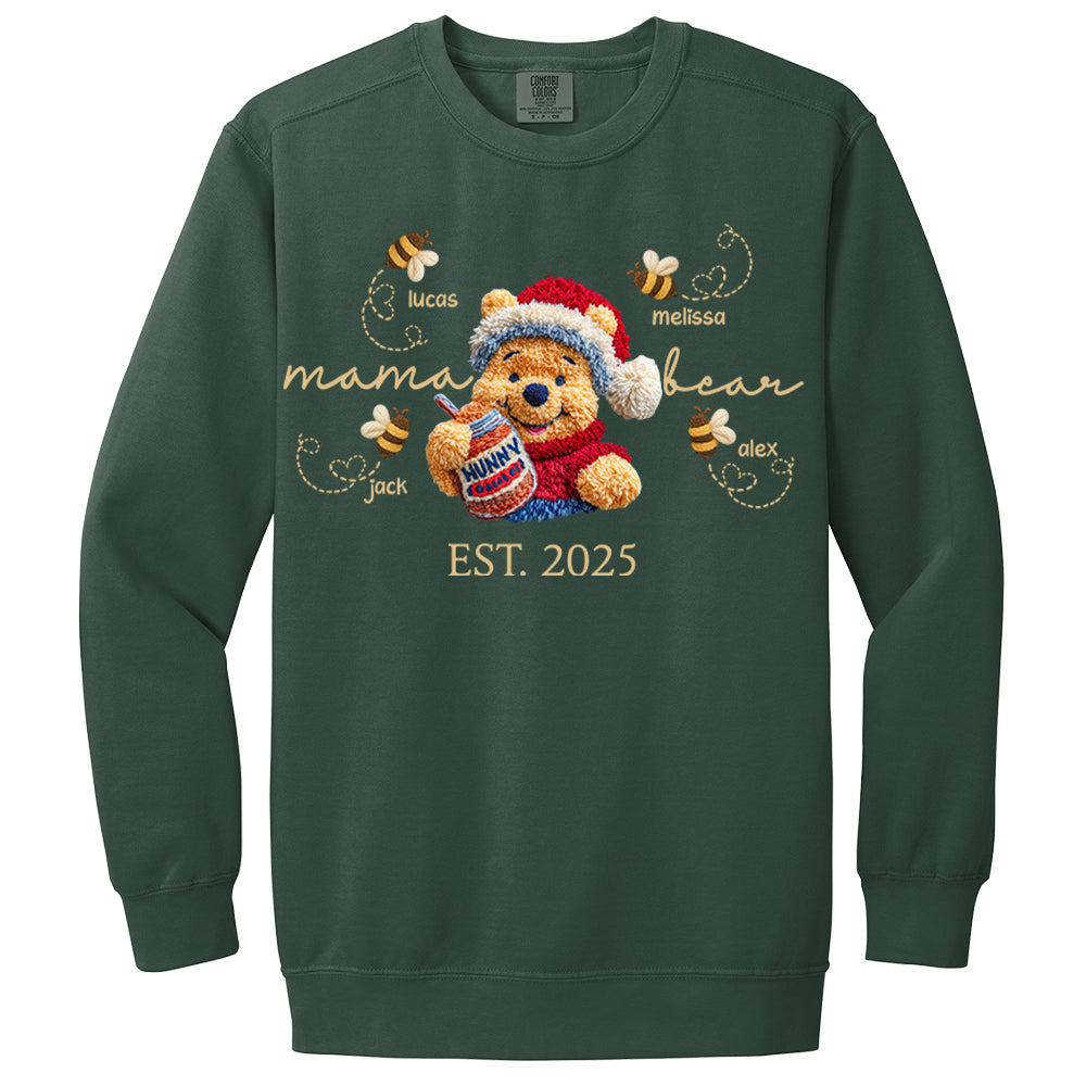 Custom Mama Bear Est And Grandkids Christmas Shirt For Grandma Nh00