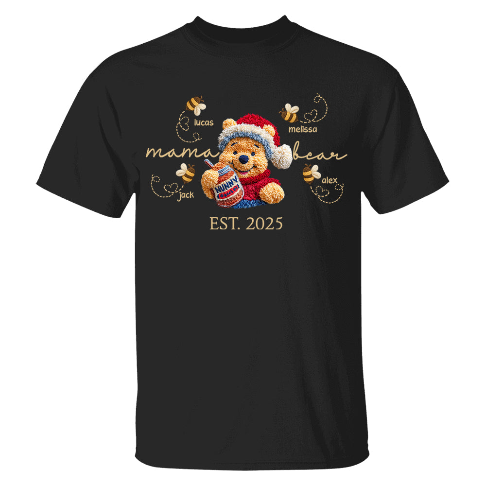 Custom Mama Bear Est And Grandkids Christmas Shirt For Grandma Nh00