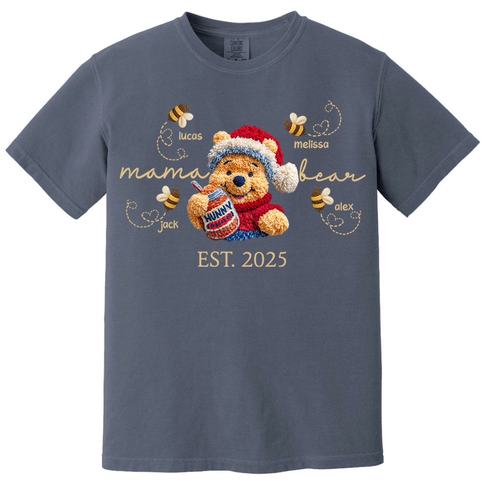 Custom Mama Bear Est And Grandkids Christmas Shirt For Grandma Nh00
