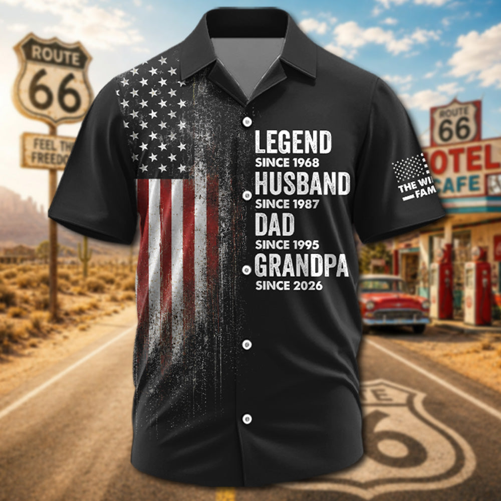 Grandpa’s Biker Gang - Custom Name Father's Day Hawaiian Shirt - Personalized Gift For Dad, Grandpa, Biker A2110 Pt99
