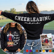 Personalized I Will Always Be Your Biggest Fan, Custom Large Back Graphic Game Day Cheer Shirt, Gift For Cheerleading Mom Family Cheerleading Lovers MI209 VH01