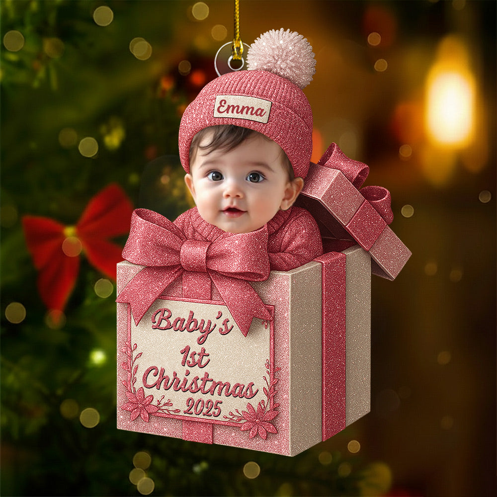 Personalized Baby’s First Christmas Ornament – Custom Acrylic Keepsake T1807 Do99