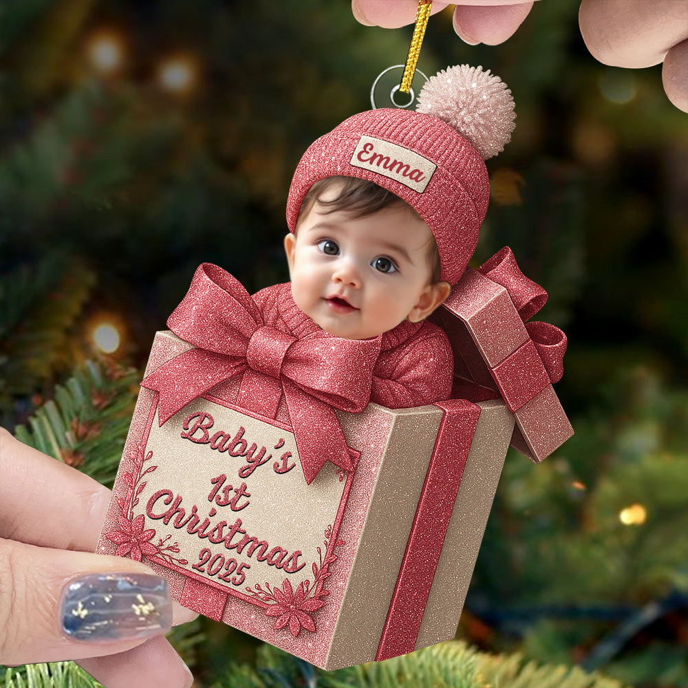 Personalized Baby’s First Christmas Ornament – Custom Acrylic Keepsake T1807 Do99