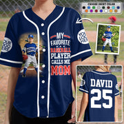 My Favorite Baseball Player Calls Me Mom Personalized Baseball Shirt Gift Baseball Mom Baseball Dad GameDay  Na02 Hv01