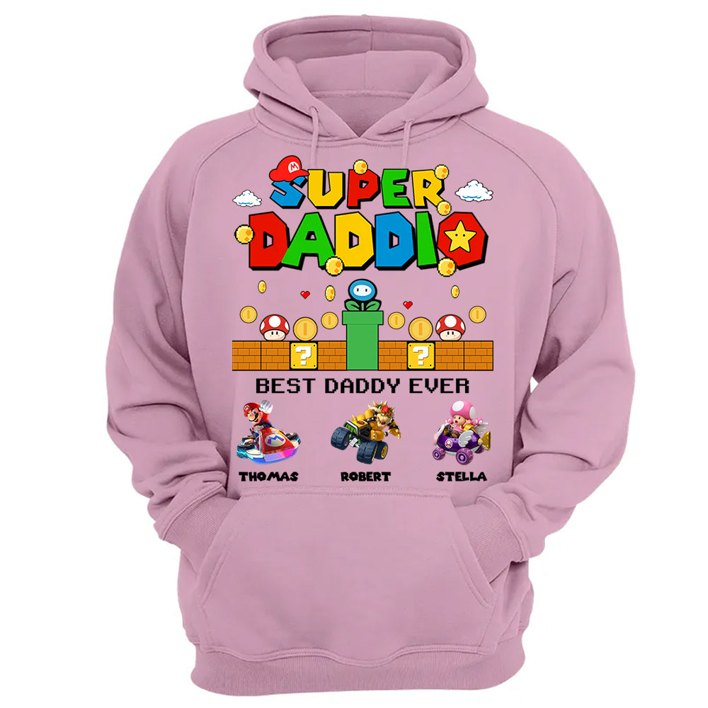 Super Daddio It's A Me Daddy, Personalized Daddio Shirt With Kids Name Custom, Father's Day Gift For Husband, Dad, Grandpa MI209 Li29
