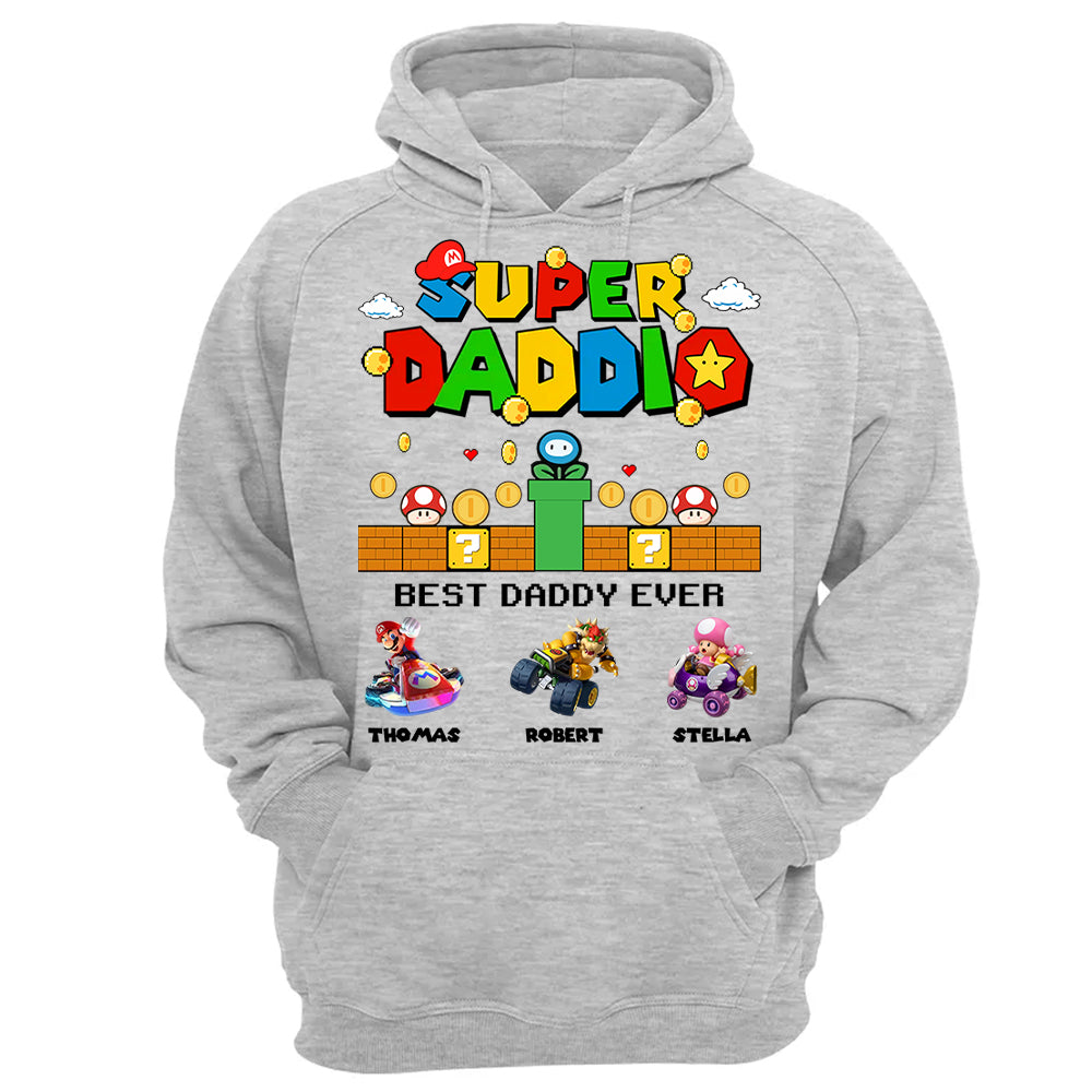 Super Daddio It's A Me Daddy, Personalized Daddio Shirt With Kids Name Custom, Father's Day Gift For Husband, Dad, Grandpa MI209 Li29