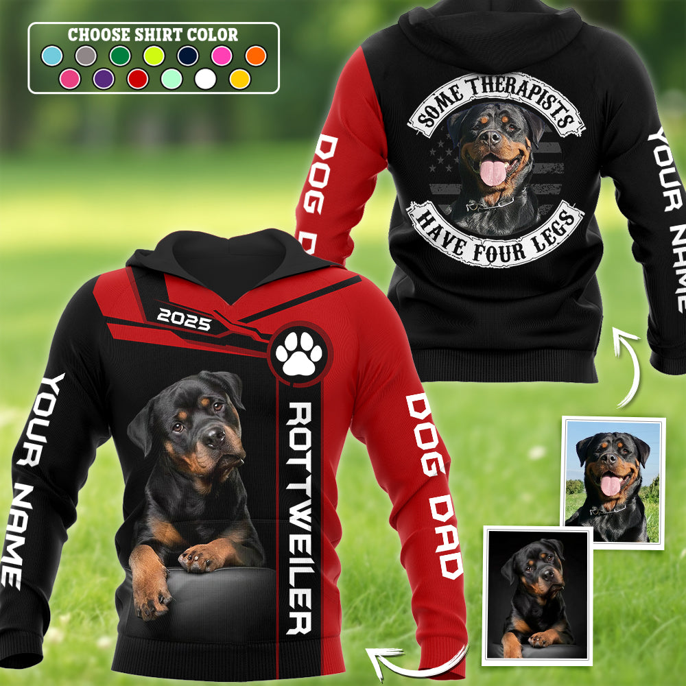 Some Therapists Have Four Legs, Personalized Dog Dad Mom Shirt , Gift For Dog Lovers T1807