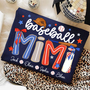Personalized Baseball Mama Shirt, Custom Baseball Sports Grandma Nickname Shirt Vr2