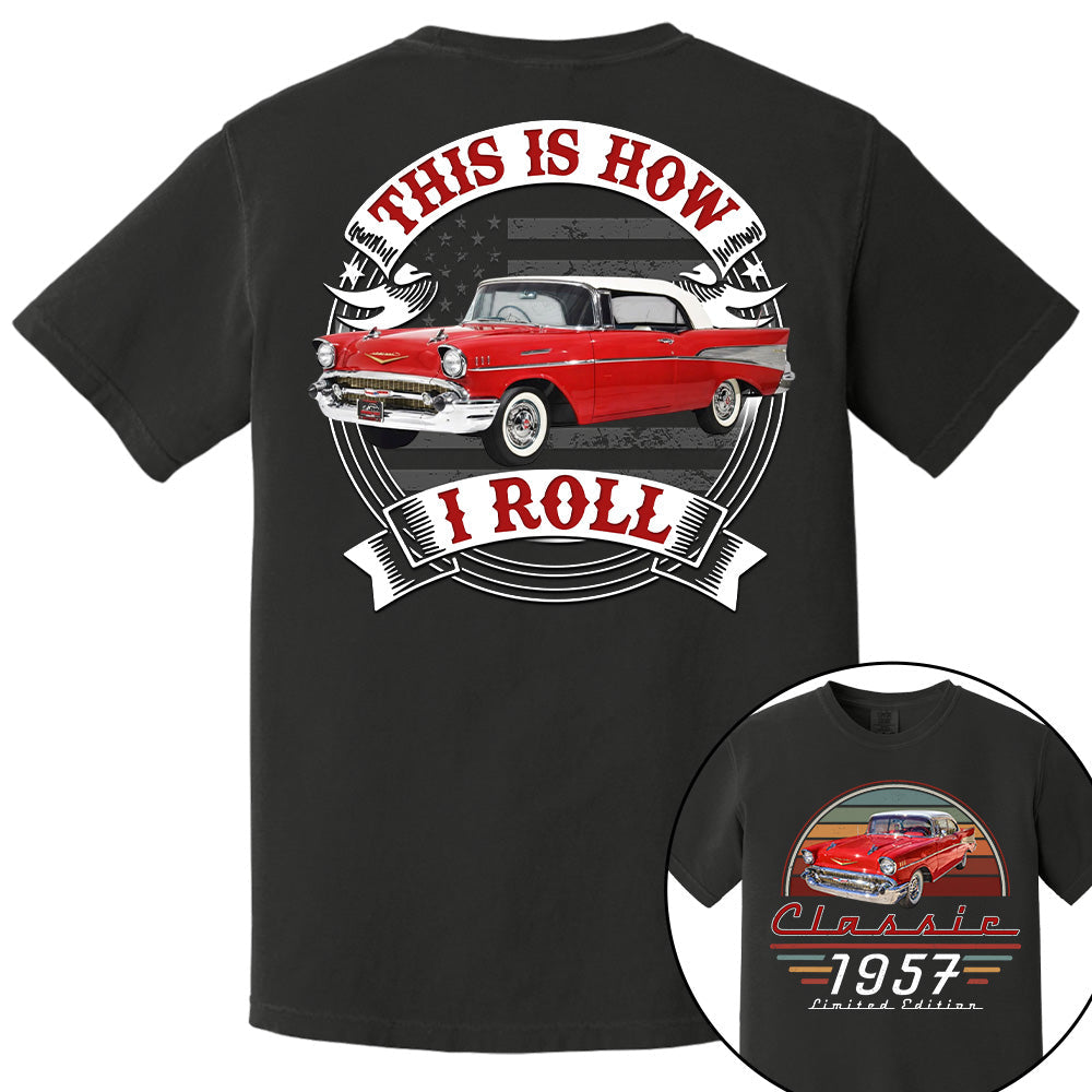 This Is How I Roll - Custom Photo Classic Car Shirt - Personalized Father's Day Birthday Gifts For Dad, Grandpa, Family, Yourself A2110 T24