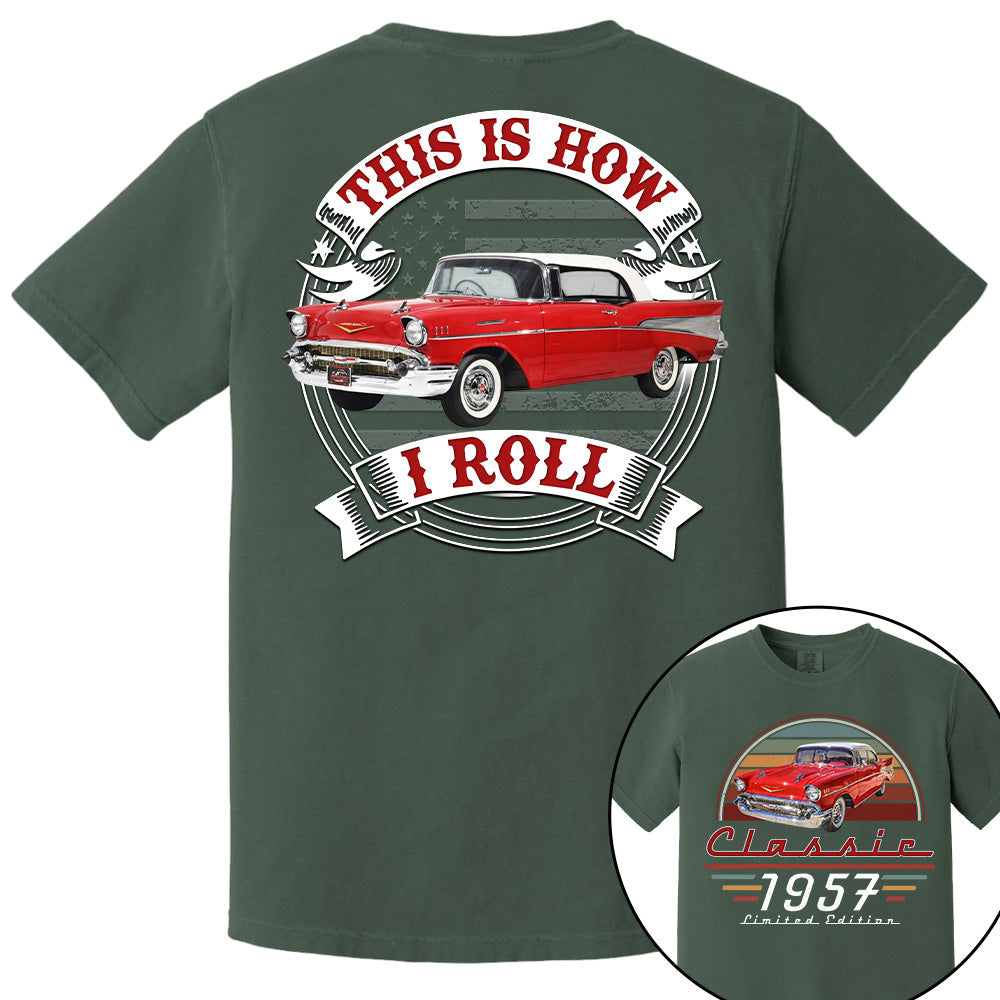 This Is How I Roll - Custom Photo Classic Car Shirt - Personalized Father's Day Birthday Gifts For Dad, Grandpa, Family, Yourself A2110 T24