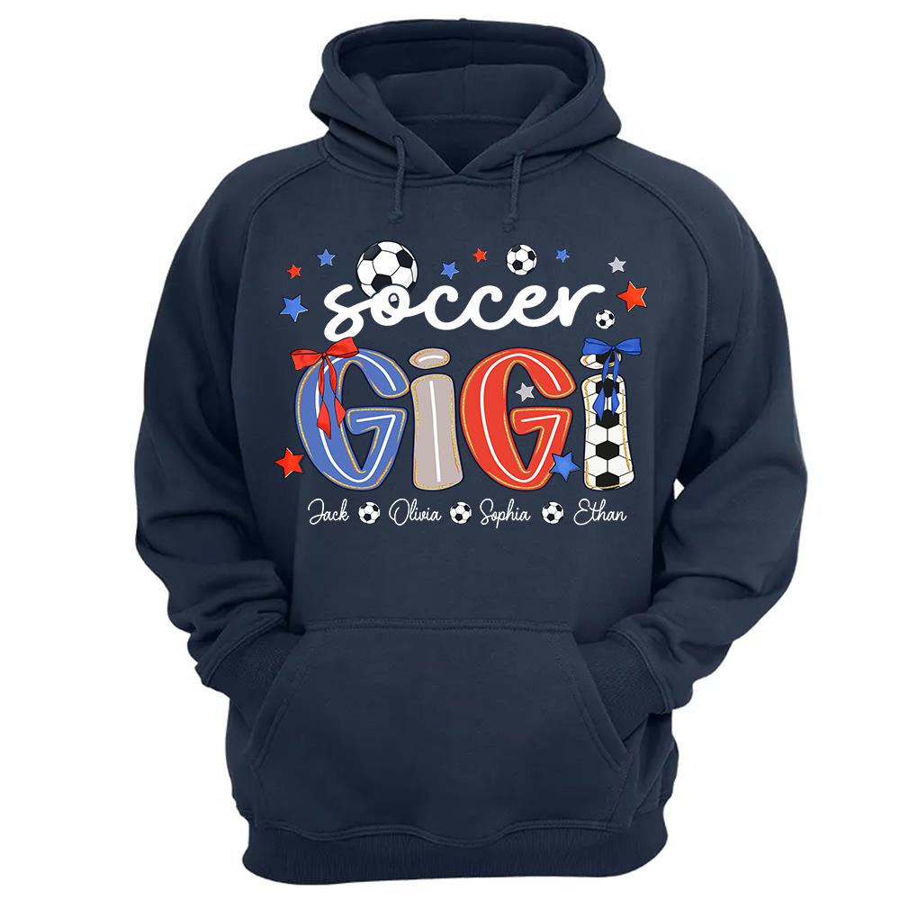 Personalized Soccer Mama Shirt, Custom Soccer Sports Grandma Nickname Shirt