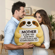 Mom I Love You Sloth Much, Funny Cute Ugly Push Pillow Sloth Birthday Christmas Stocking Stuffers Xmas for Mama Bonus Step Mother from Daughter Son Th23