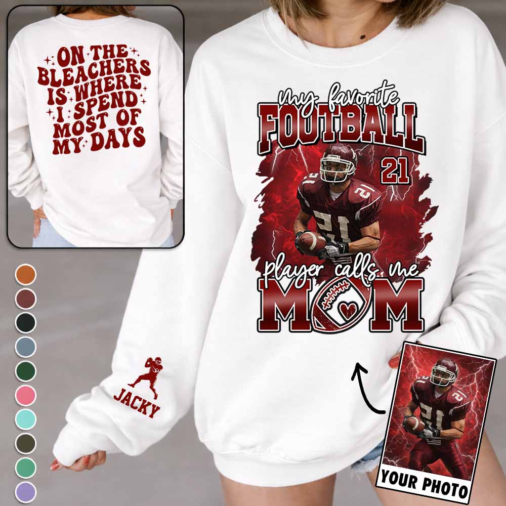 My Favorite Football Player Calls Me Mom - Personalized All Over Print Shirt For Football Family T1807