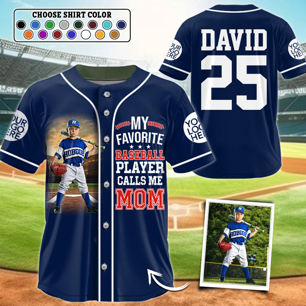 My Favorite Baseball Player Calls Me Mom Personalized Baseball Shirt Gift Baseball Mom Baseball Dad GameDay  Na02 Hv01