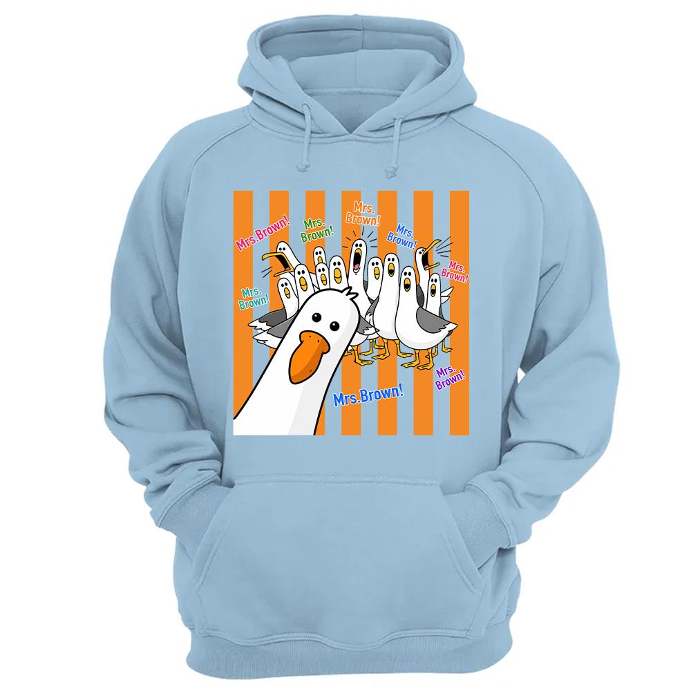 Custom Funny Seagulls Teacher Name Shirt, Teacher Appreciation Gift L0411 Hv01