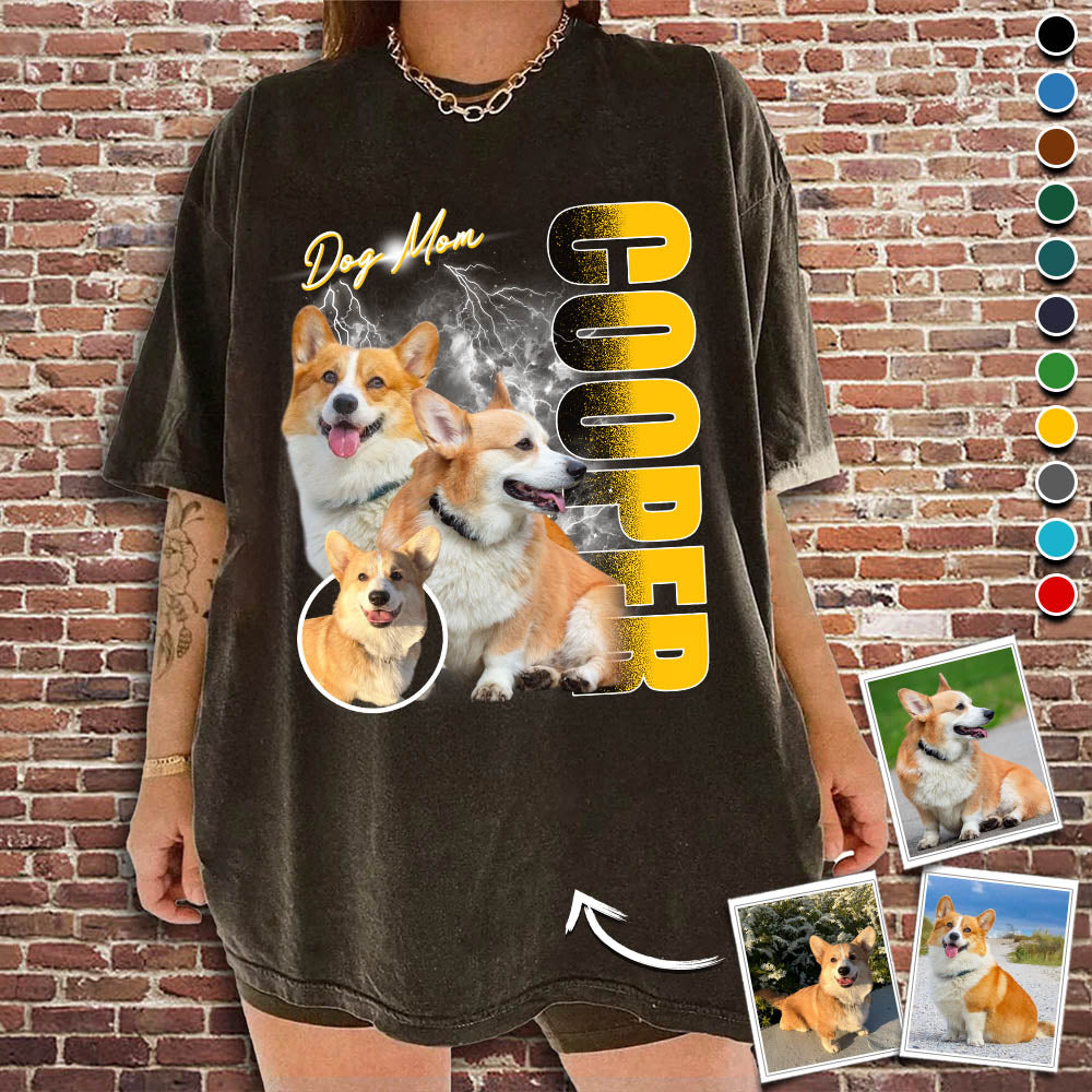 Custom Photo Dog Shirt - Personalized Dog Bootleg Shirt Vrs3 A2110
