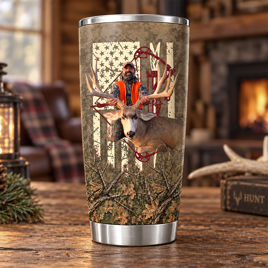 Memories Are Made While Hunting - Personalized Hunting Tumbler - Gifts for Hunter, Christmas Gifts for Husband, Dad, Father's Day A2110 Hv01