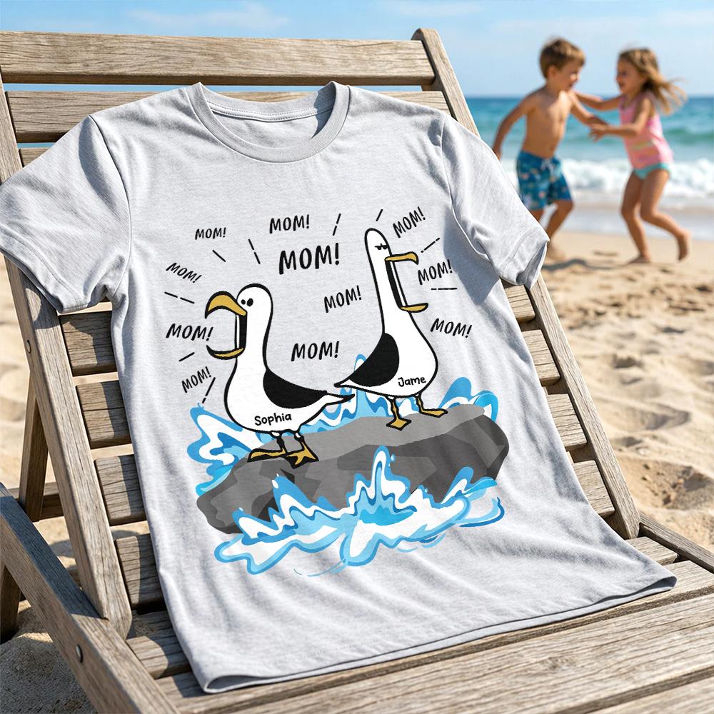 Trending Personalized Seagull Mom Mom Mom - Personalized Shirt - Funny Mother's Day Gift For Mom 