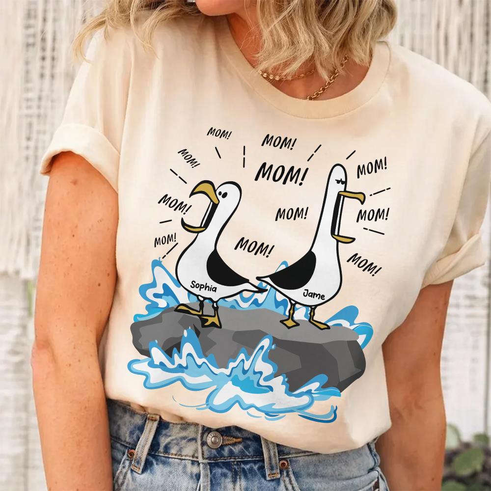 Trending Personalized Seagull Mom Mom Mom - Personalized Shirt - Funny Mother's Day Gift For Mom 