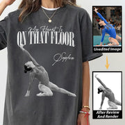 My Heart Is On That Floor - Washed Tee Retro Bootleg Shirt For Gymnast A2110 Li29