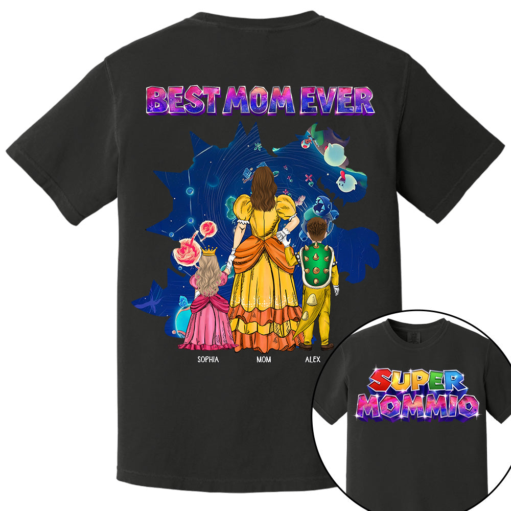 Customized Super Mommio Galaxy Gaming Shirt, Gift For Mom, Mother's Day L0411