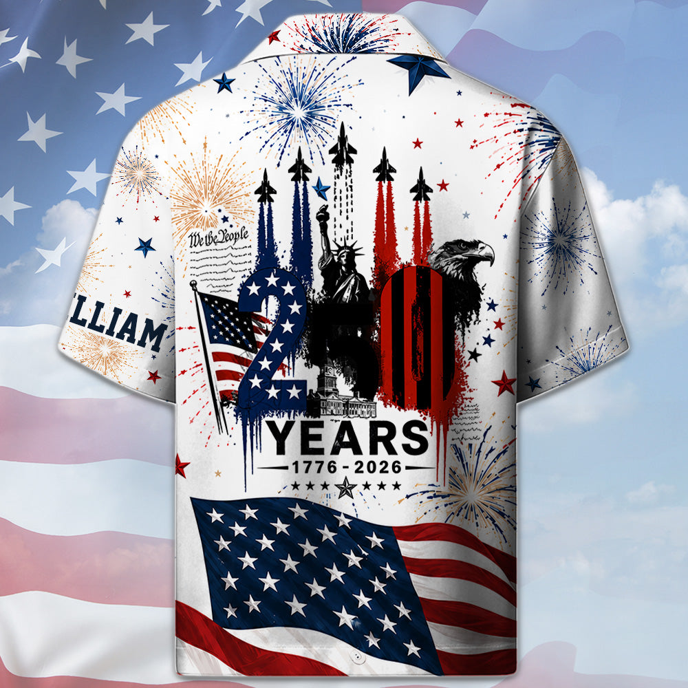 Personalized 250th Anniversary America 1776–2026 Shirt - 4th of July Independence Day Patriotic Na02 T24