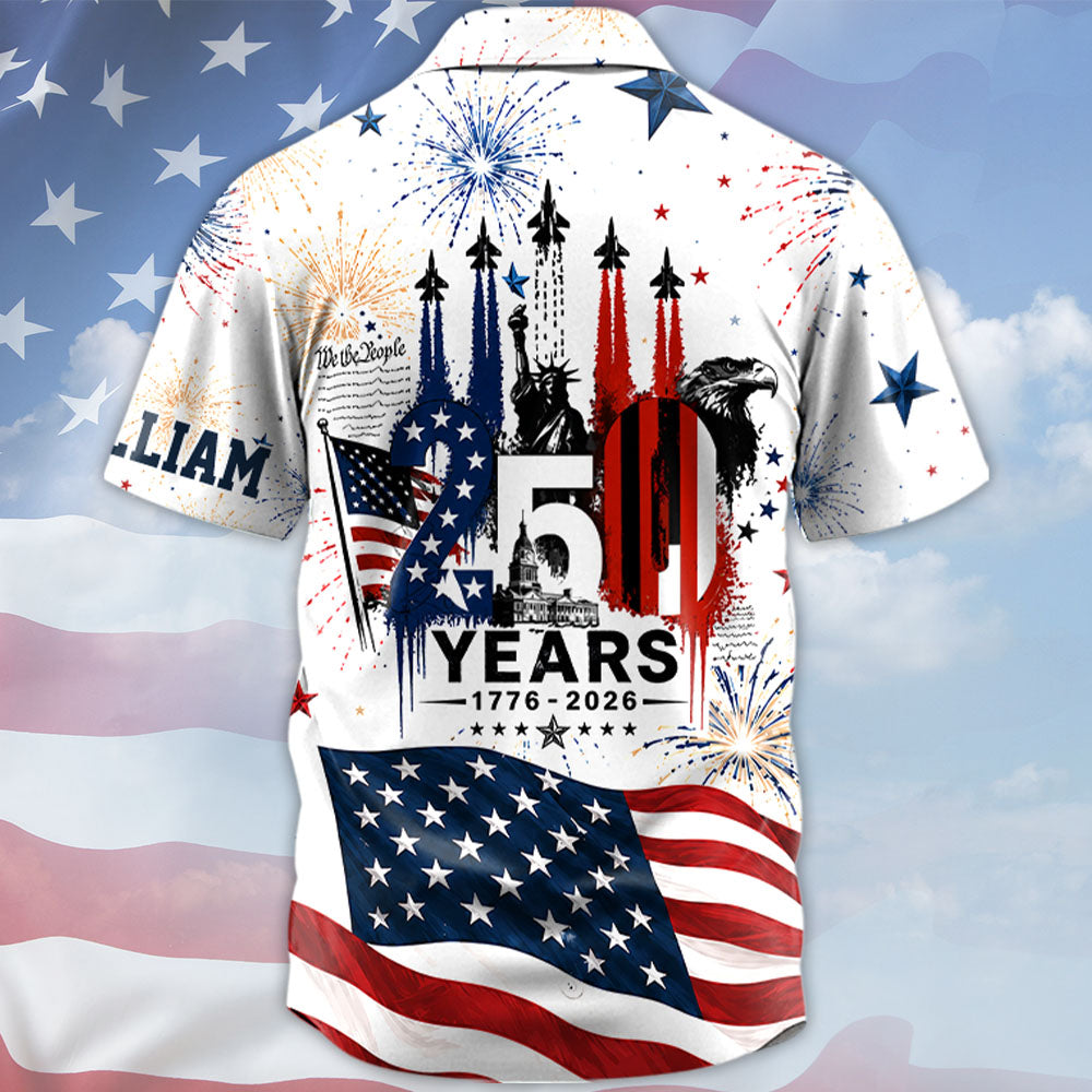 Personalized 250th Anniversary America 1776–2026 Shirt - 4th of July Independence Day Patriotic Na02 T24