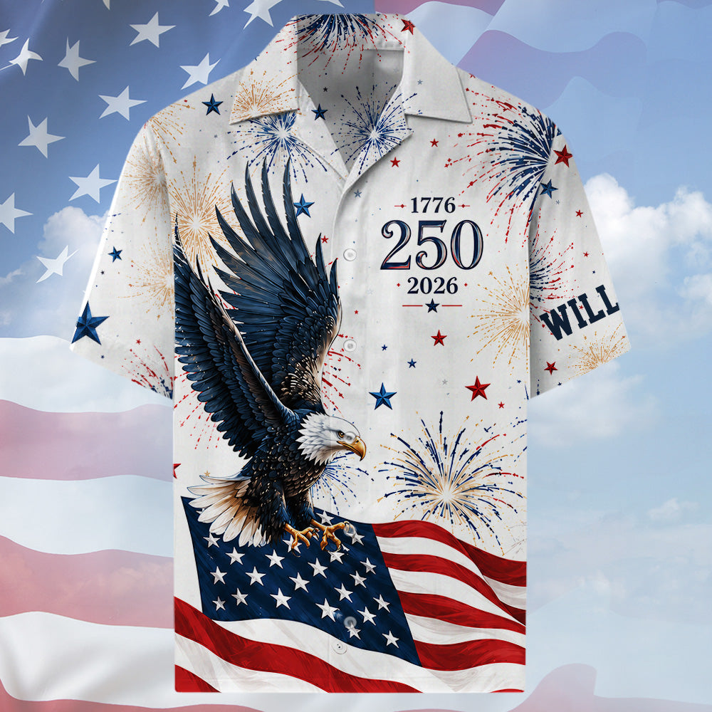 Personalized 250th Anniversary America 1776–2026 Shirt - 4th of July Independence Day Patriotic Na02 T24